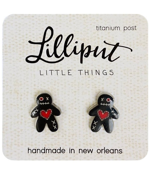 Lilliput Voodoo Doll Stud Earrings