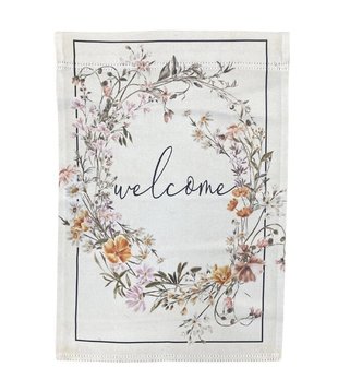 Welcome Garden Flag, Floral