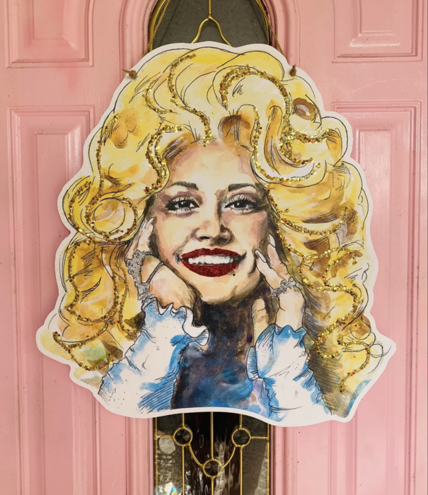504 Funk Dolly Parton Door Hanger