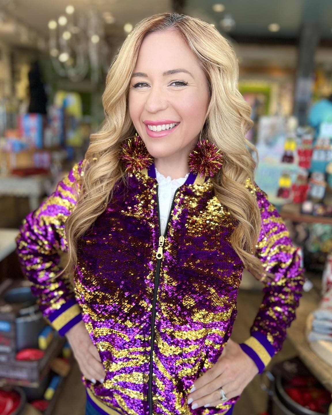 Purple and Gold Sequin Jacket