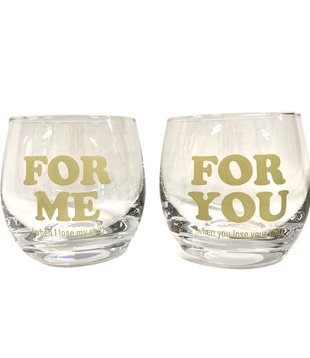 For Me/You Stemless Glass Set