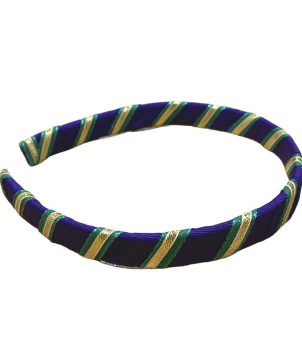 Mardi Gras Stripe Ribbon Headband