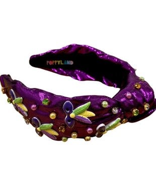 Mardi Gras Knotted Headband with Masks