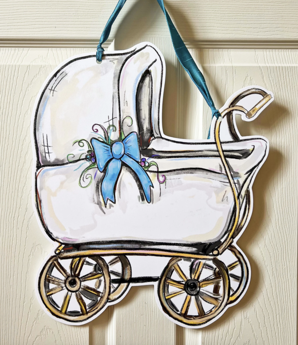 Home Malone Baby Carriage Door Hanger, Blue