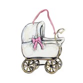 Baby Carriage Door Hanger, Pink