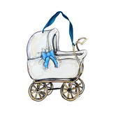 Baby Carriage Door Hanger, Blue