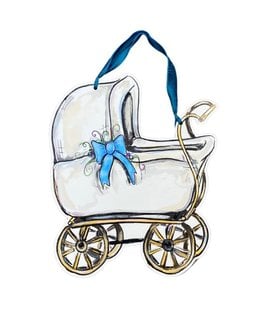 Baby Carriage Door Hanger, Blue