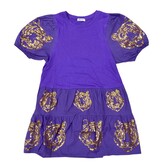 Tiger Sequin Dress, Purple