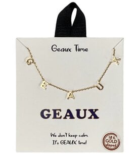 Geaux Necklace, Gold