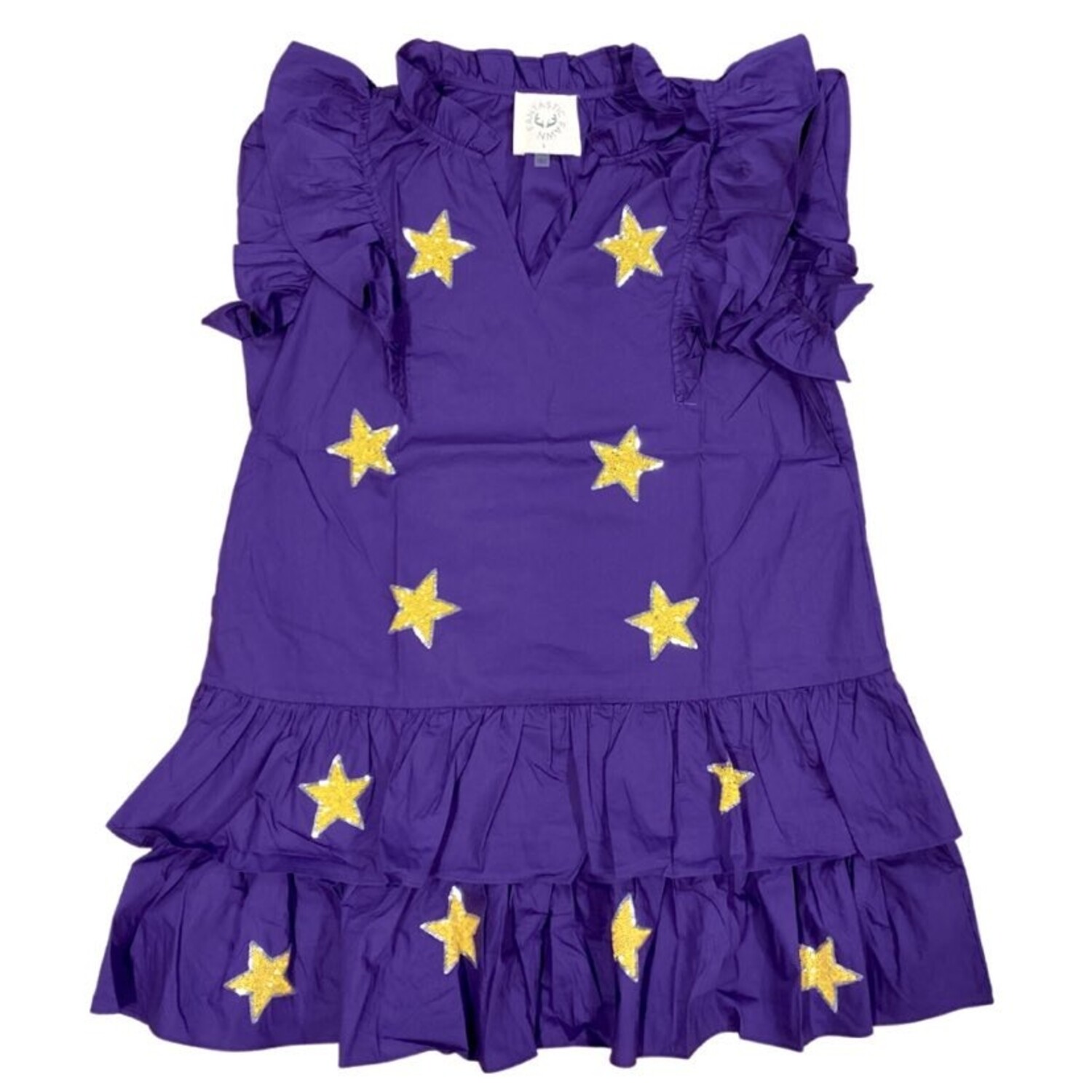 Sequin Beaded Star Strap, Purple & Gold - Fleurty Girl