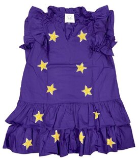 Sequin Star Dress, Purple & Gold