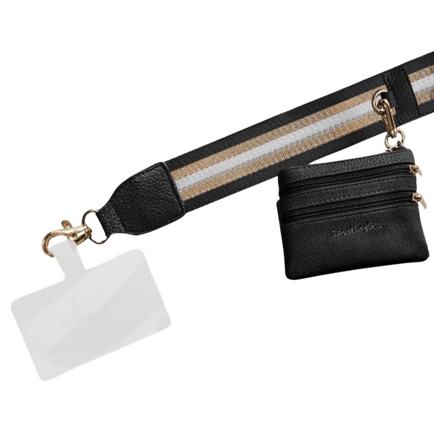 CLIP AND GO STRAP W/POUCH BLACK - Four Seasons