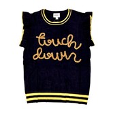 Tinsel Touch Down Sleeveless SweaterTinsel Touch Down Sleeveless Sweater, Black & Gold