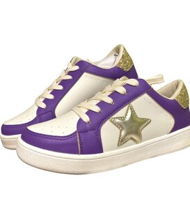 Purple Trim Gold Star Shoes