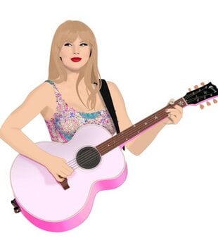 Taylor Swift Guitar Sticker