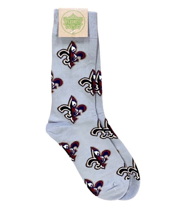 Saints Pelican Fleur de Lis Socks