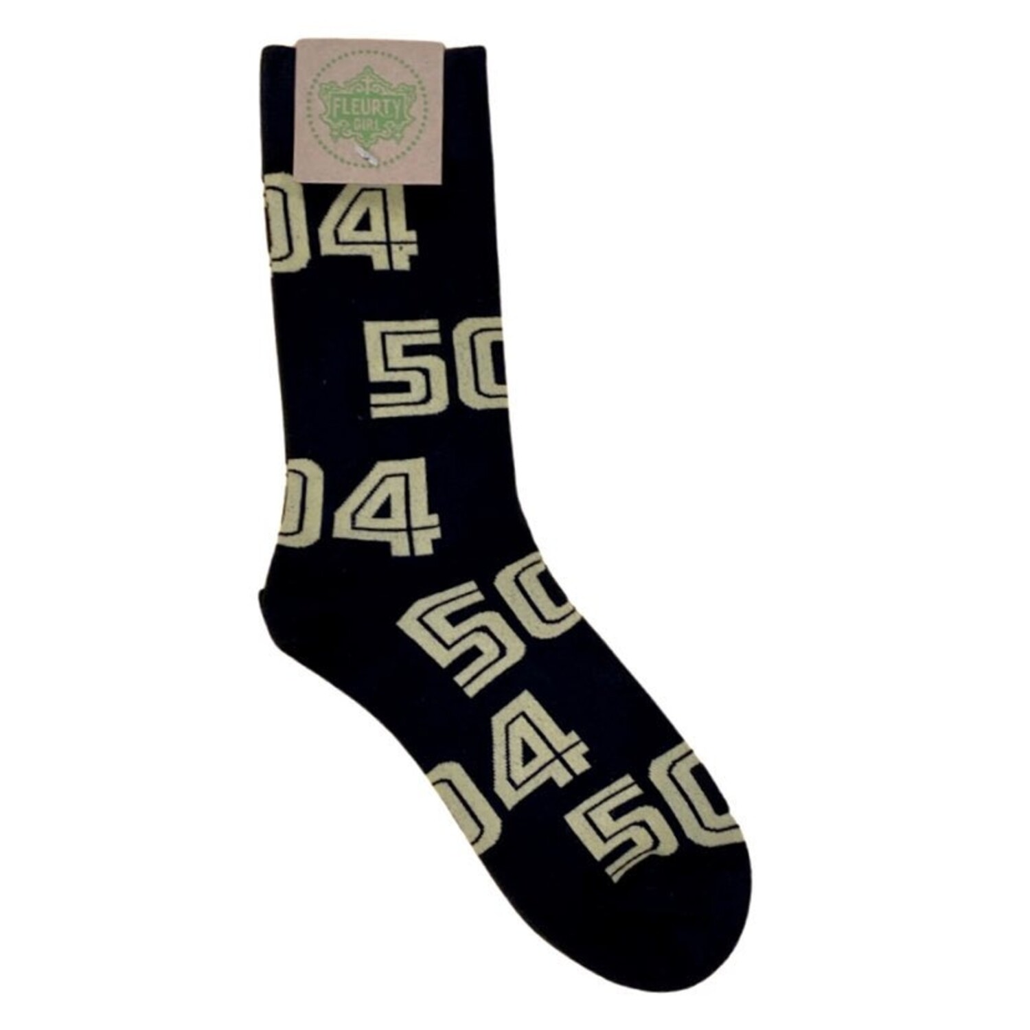 504 Socks, Black & Gold - Fleurty Girl