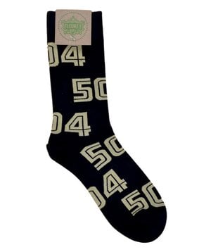 504 Socks, Black & Gold