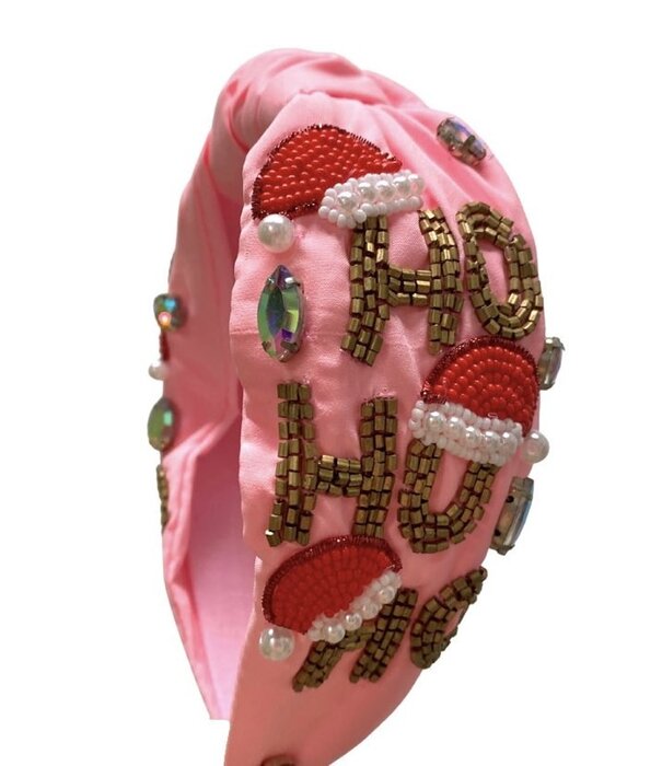 Ho Ho HO Headband, Pink