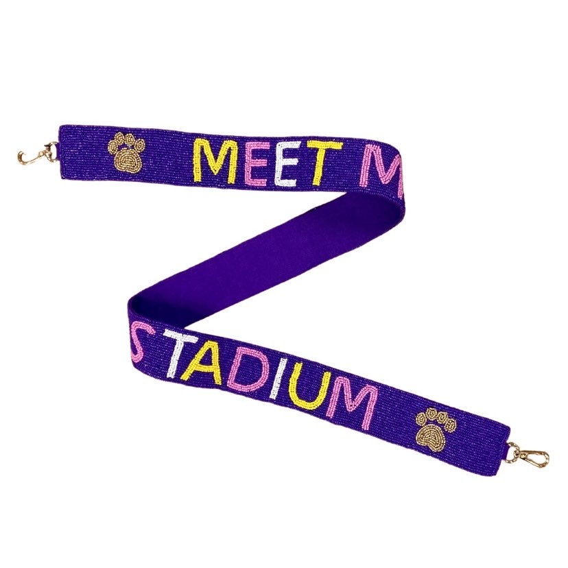 Meet Me at Tiger Stadium Beaded Purse Strap - Fleurty Girl