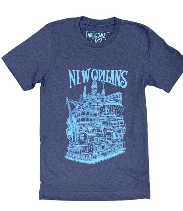 New Orleans Tee, Blue