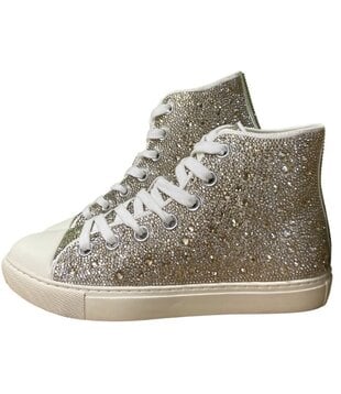Gold Crystal Hightop Shoes