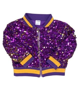Purple & Gold Sequin Jacket, Kids