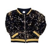 Tiger Stripe Magic Sequin Jacket, Purple & Gold - Fleurty Girl