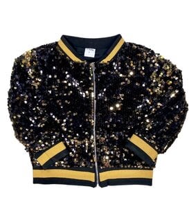 Black & Gold Sequin Jacket, Kids