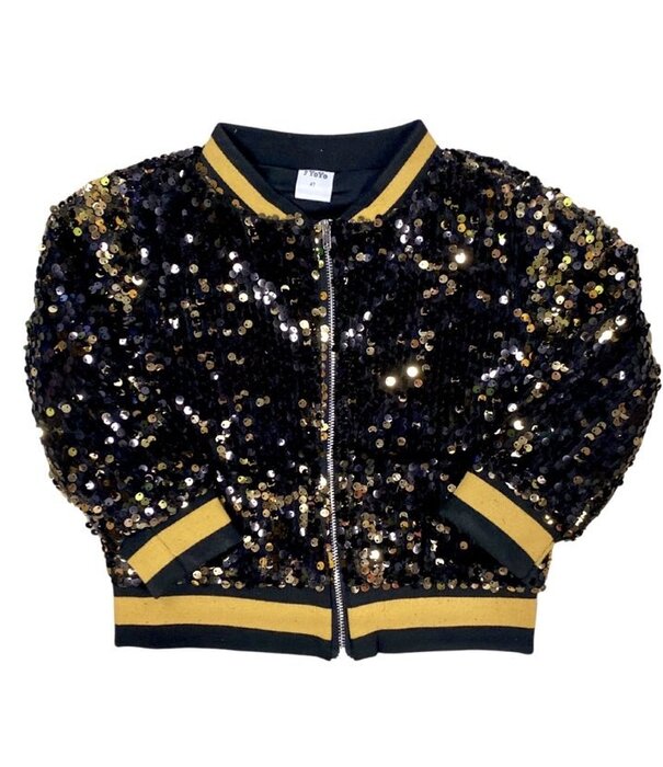 Black & Gold Sequin Jacket, Kids