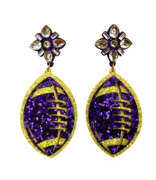LSU Purple and Gold Clear Resin Jewelry – Like Polished Arrows
