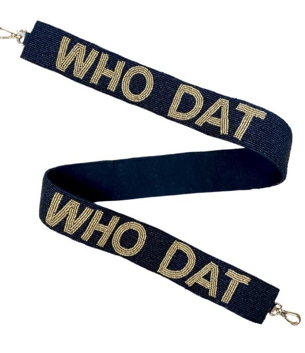 Who Dat Beaded Purse Strap, Wide