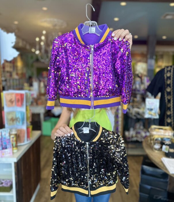 Black & Gold Sequin Jacket, Kids