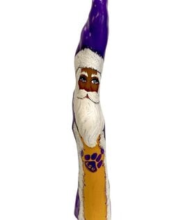 Purple & Gold Cypress Knee Santa, #2052
