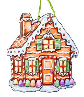 Gingerbread Candy House Door Hanger