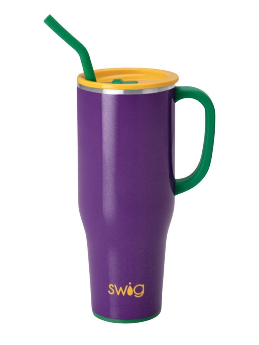 40oz Mardi Gras Marching Boot - Double Wall Insulated Stainless