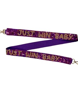 Beaded Purse Strap - Purple/Gold Louisiana Saturday Night