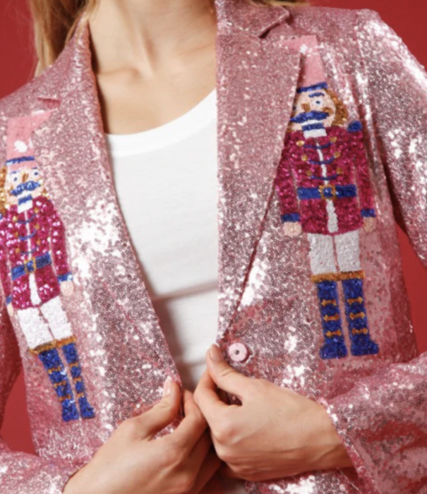 Nutcracker Sequin Blazer, Pink