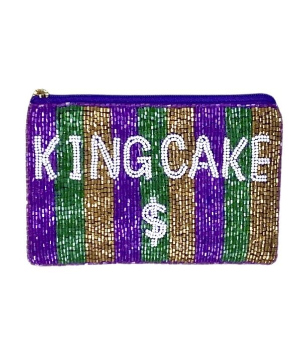 King Cake $ Beaded Pouch