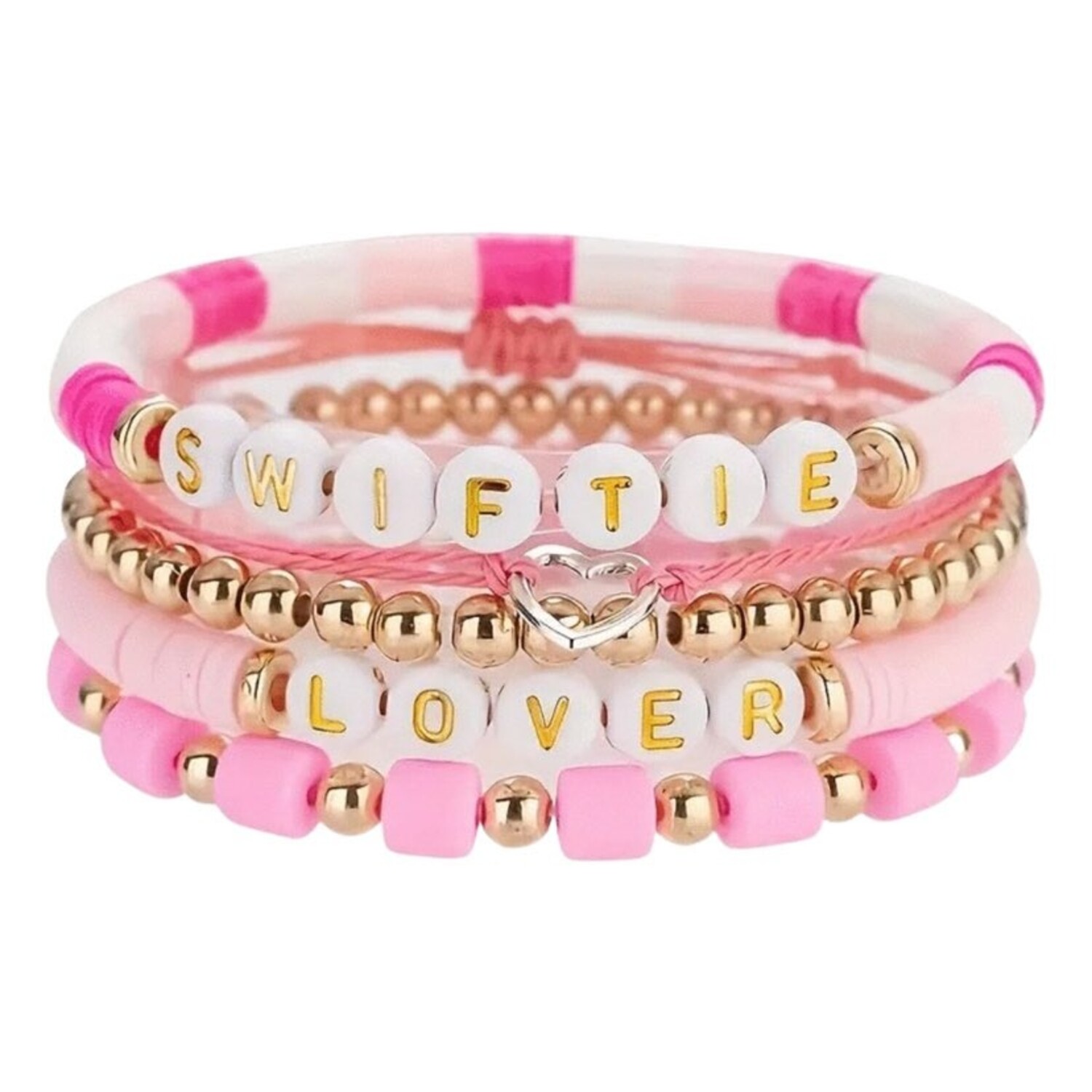 Pink Swiftie Lover Bracelet Set - Fleurty Girl