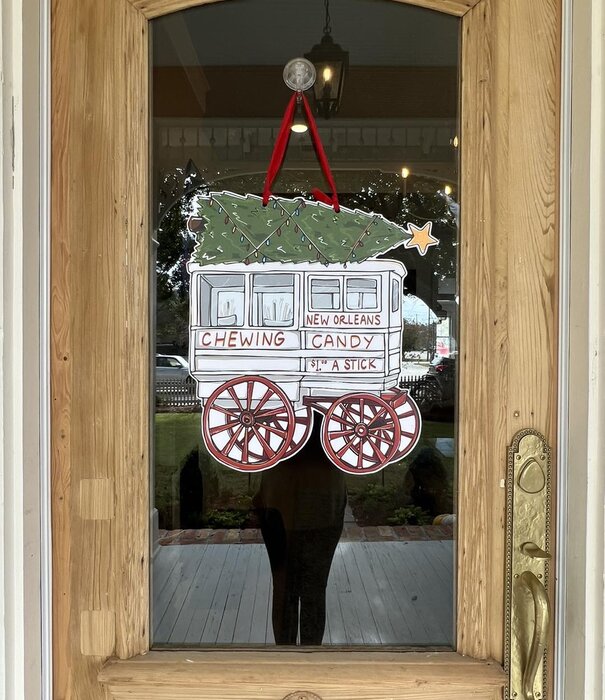 Home Malone Christmas Candy Cart Door Hanger
