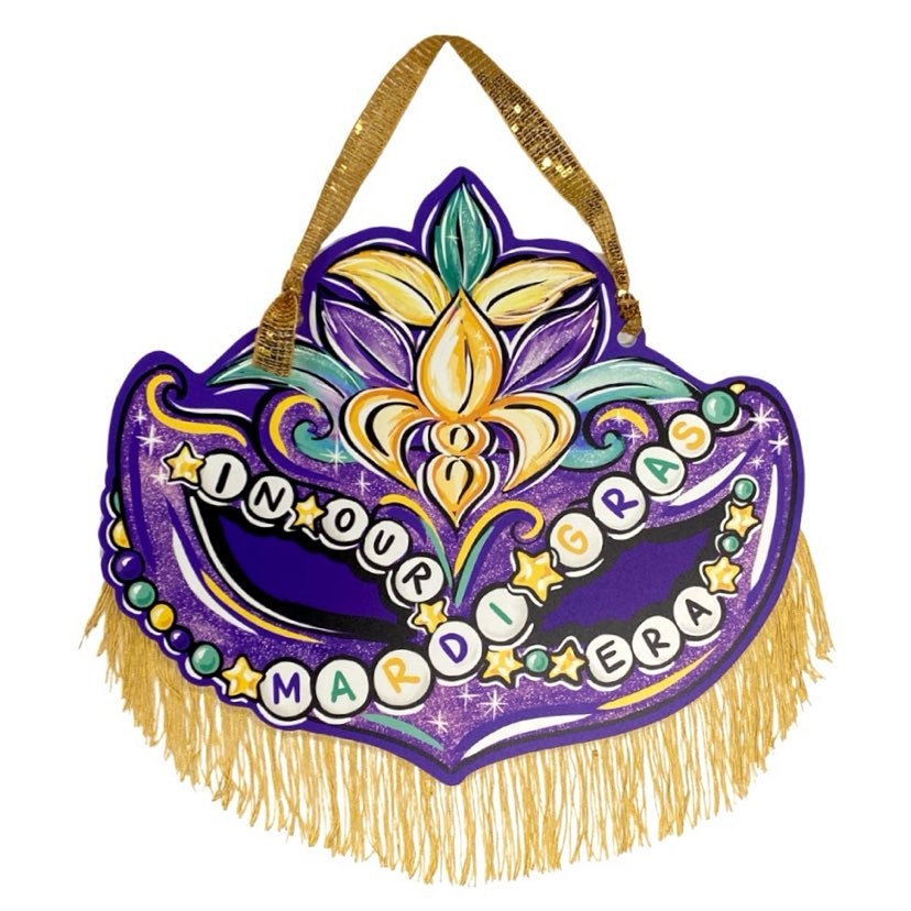 Mardi Gras Mask Ornament, Acrylic - Fleurty Girl