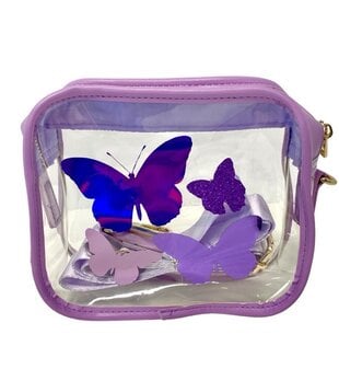 Swiftie Clear Purse, Purple Butterflies