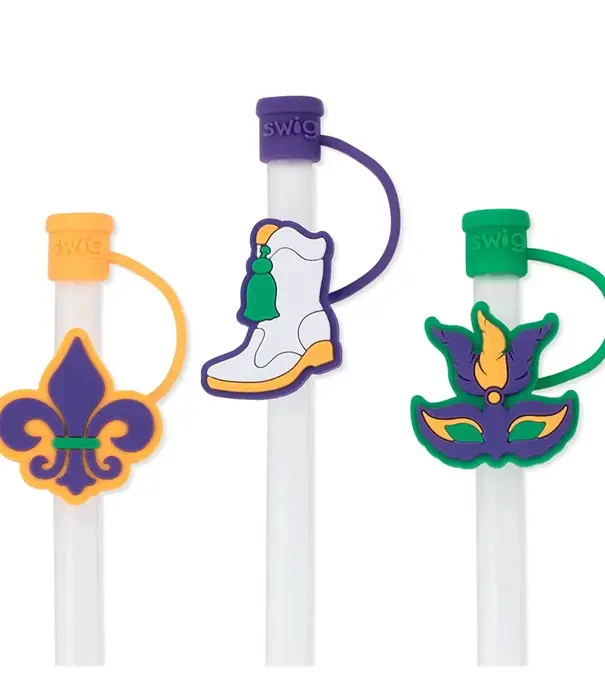 Mardi Gras Straw Toppers (3 pack)