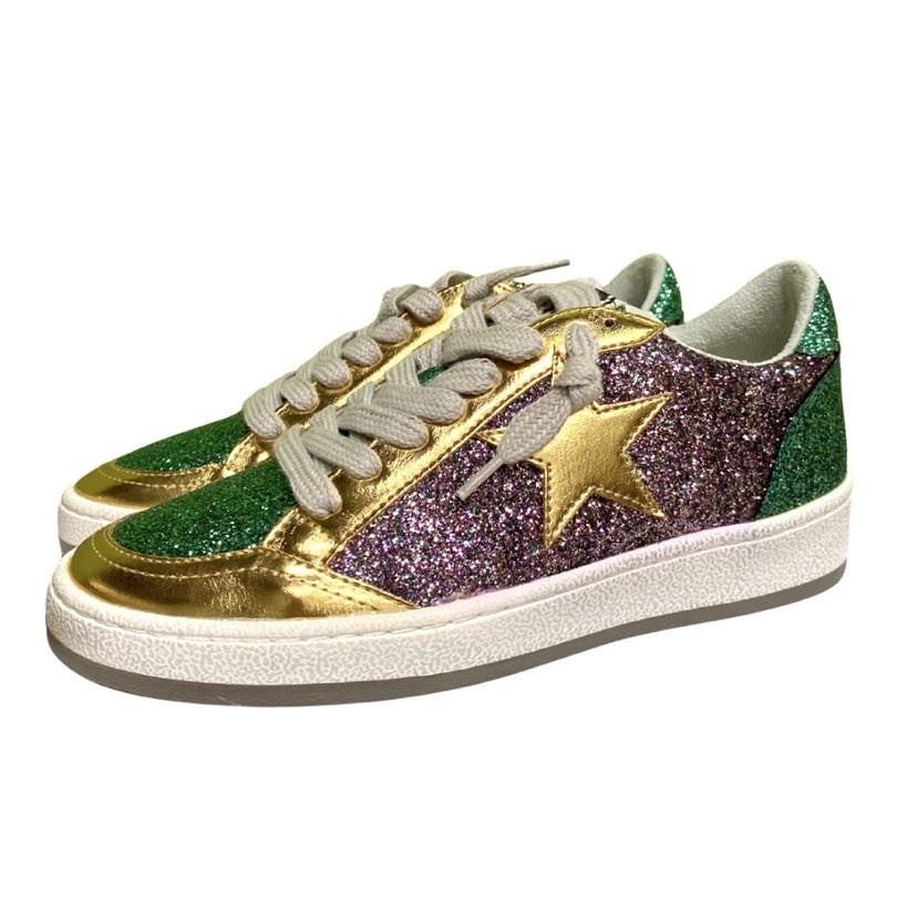 Mardi Gras Glitter Shoes - Fleurty Girl