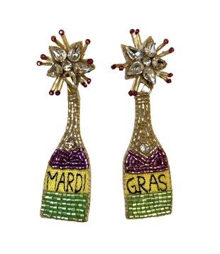 Star Sequin Tassel Earrings, Purple & Gold - Fleurty Girl