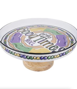 Let the Good Times Roll King Cake Stand