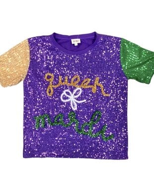 Queen of Mardi Sequin Top