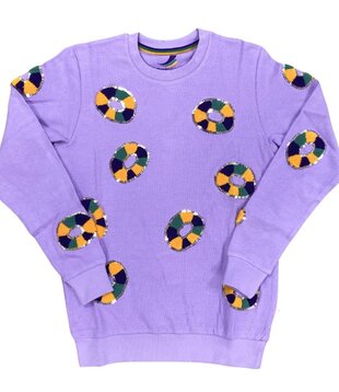 Sequin King Cake Pullover