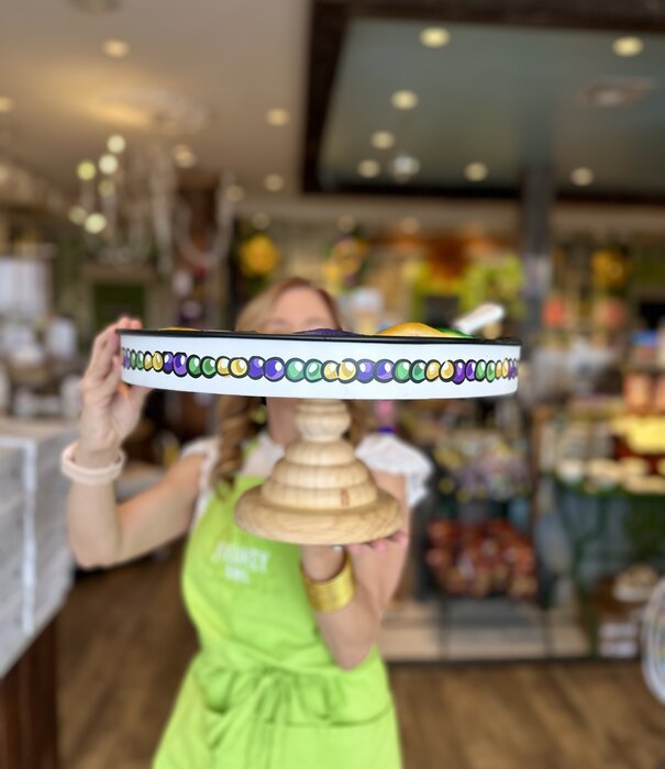 Let the Good Times Roll King Cake Stand
